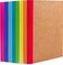 8 Pack Composition Notebooks Bulk, Kraft Cover Lined Blank College Ruled Composition Travel Journals with Rainbow Spines For Women Students Business